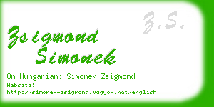 zsigmond simonek business card